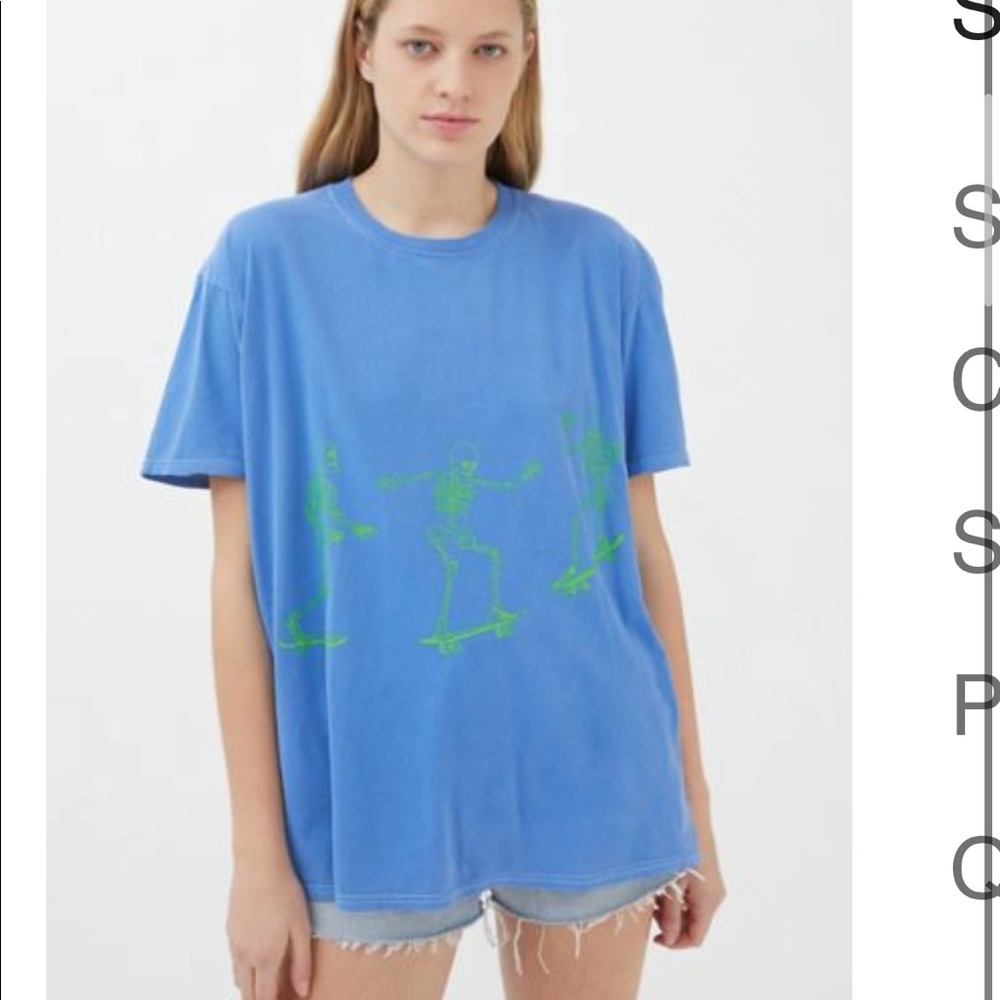 NWOT UO Social T Skateboard Skeletons Graphic Tee